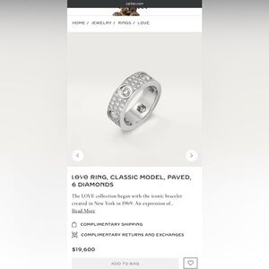 Cartier White Gold Diamonds Love Ring